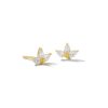 Banter 10K Solid Gold Cz Triple Pear Studs Earrings