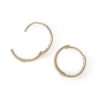 Banter Cubic Zirconia Double Row Huggie Hoop Earrings In 14K Solid Gold Earrings