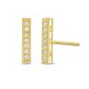 Banter Cubic Zirconia Bar Stud Earrings In 10K Gold Earrings