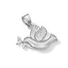 Banter 10K Solid White Gold Dove Necklace Charm Charms