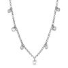 Banter Made In Italy Cubic Zirconia Hearts Station Necklace In Sterling Silver Necklaces