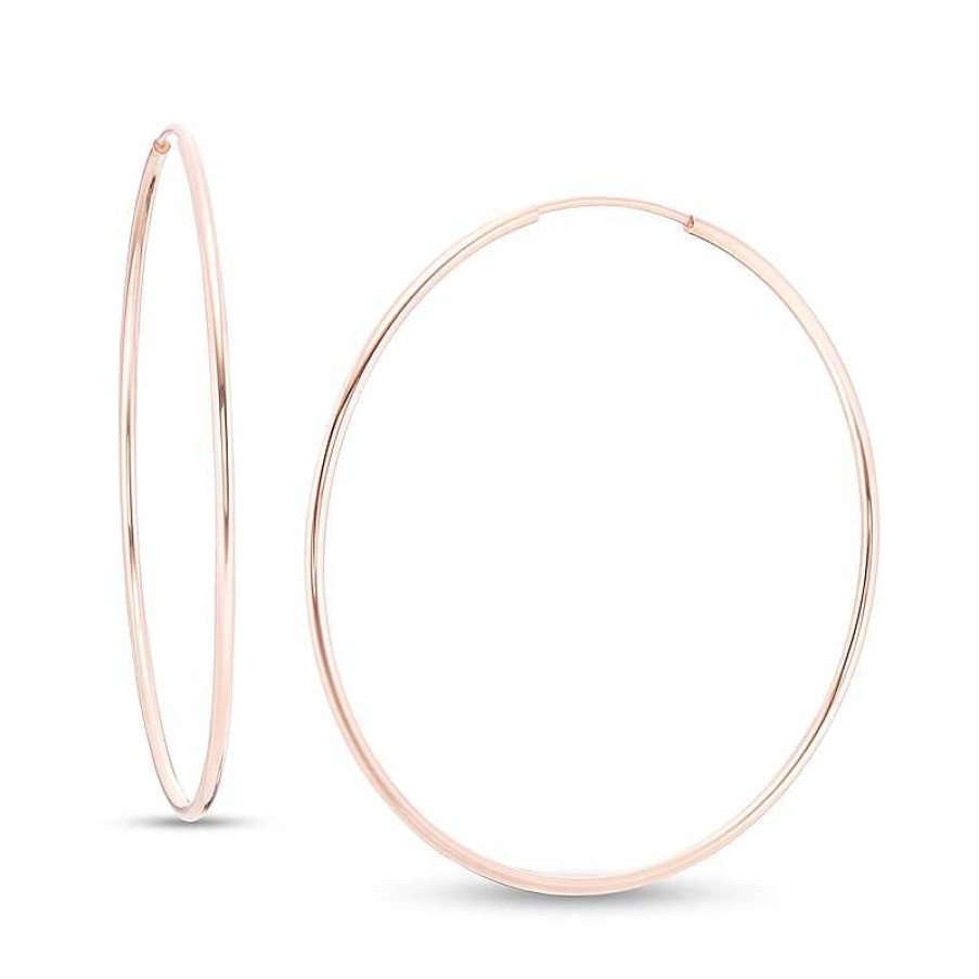 Banter 14K Tube Hollow Rose Gold Continuous Hoop Earrings Earrings