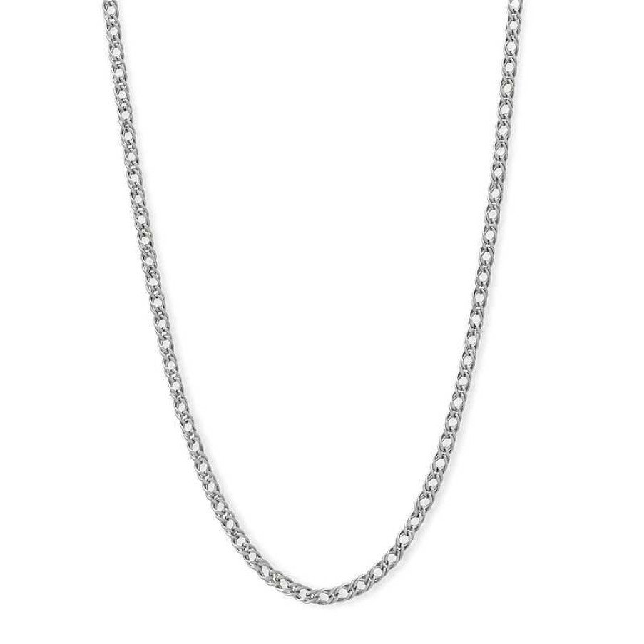 Banter 10K Hollow White Gold Rambo Chain - 18" Necklaces