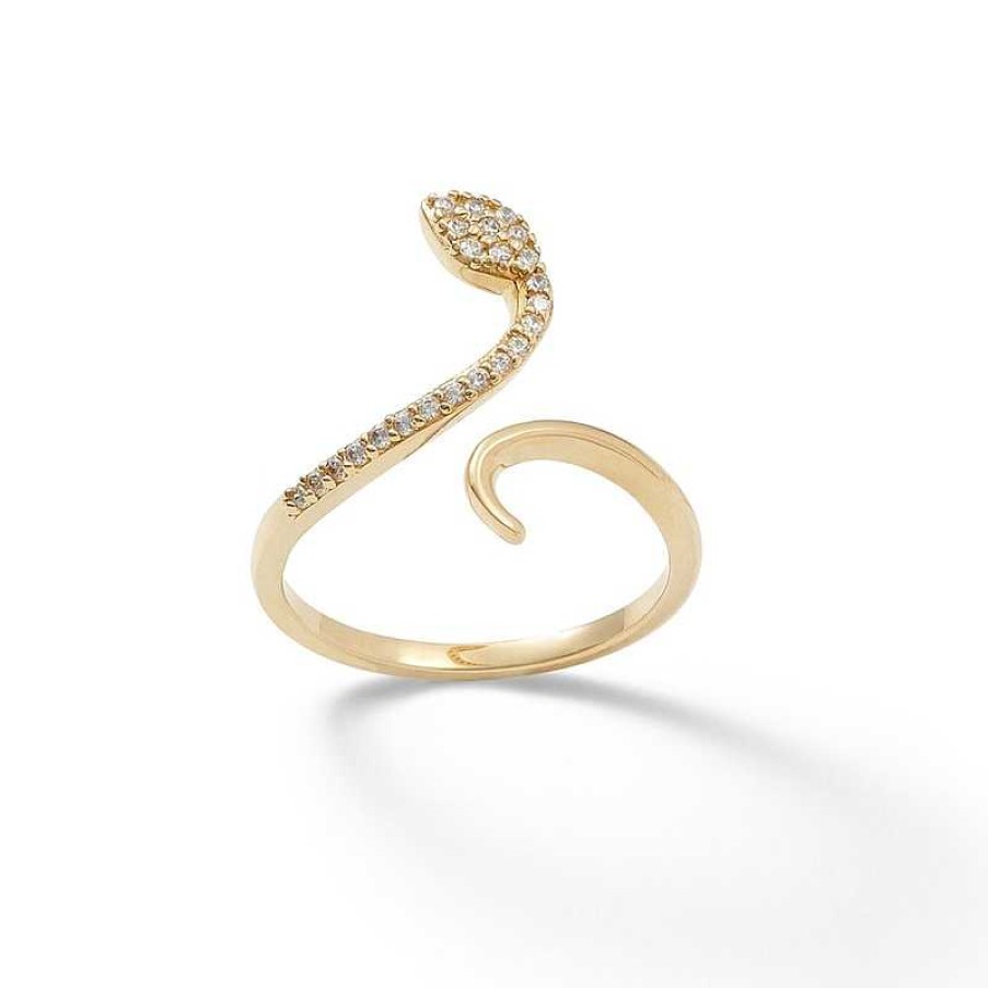 Banter Cubic Zirconia Snake Wrap Ring In 10K Gold Rings