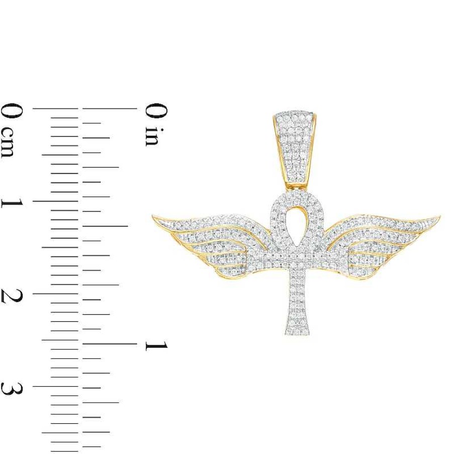 Banter 1/4 Ct. T.W. Diamond Ankh With Wings Charm In 10K Gold Charms