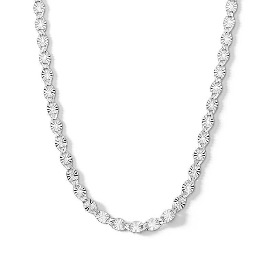 Banter Sterling Silver Diamond-Cut Mirror Valentino Chain Made In Italy - 20" Necklaces