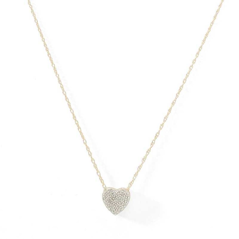 Banter 1/10 Ct. T.W. Diamond Heart Pendant In 10K Gold Necklaces