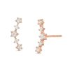 Banter Cubic Zirconia Celestial Star Curve Stud Earrings In 10K Rose Gold Earrings