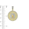 Banter 1/4 Ct. T.W. Diamond Praying Hands And Greek Key Medallion Necklace Charm In 10K Gold Charms