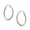 Banter 25Mm Triple Diamond-Cut Hoop Earrings In 10K White Gold Earrings