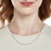 Banter 012 Gauge Rope Chain Necklace In 10K Hollow White Gold - 18" Necklaces