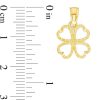 Banter 10K Solid Gold Diamond Cut Clover Charm Charms