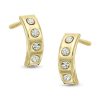 Banter Child'S Cubic Zirconia Half-Hoop Earrings In 10K Gold Earrings