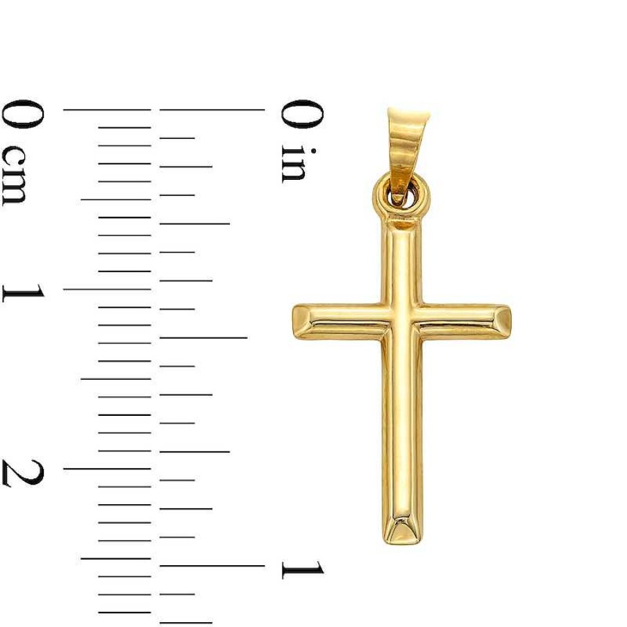 Banter 14K Hollow Gold Dainty Reversible Cross Charm Charms