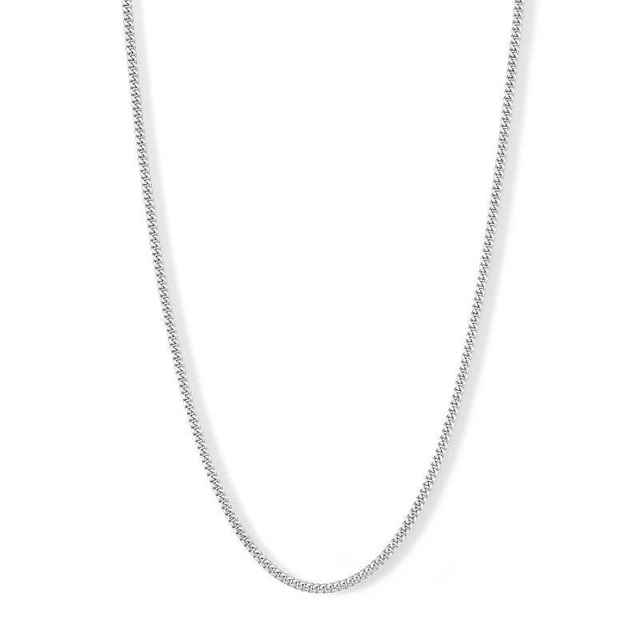 Banter Made In Italy 080 Gauge Miami Curb Chain Necklace In Solid Sterling Silver - 18" Necklaces