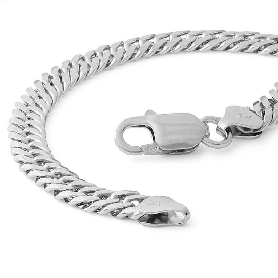 Banter Made In Italy 120 Gauge Cuban Curb Chain Bracelet In Solid Sterling Silver - 8.5" Bracelets