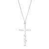 Banter Vertical Name Cross Curb Chain Necklace In Sterling Silver - 18 In. Necklaces