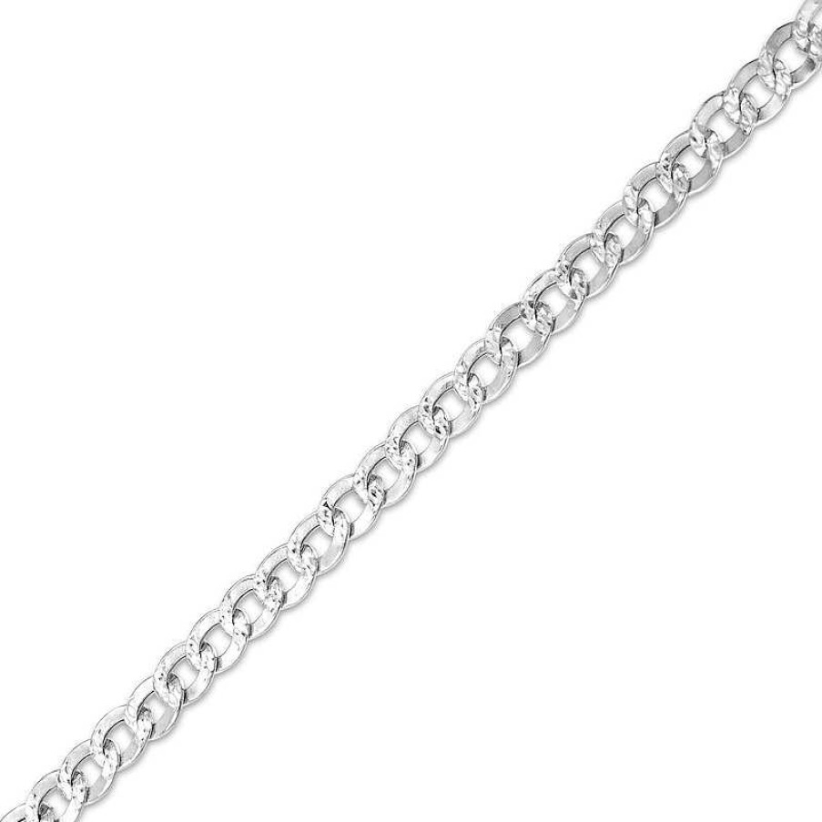 Banter 10K Hollow White Gold Curb Chain - 18" Necklaces