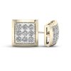 Banter 1/20 Ct. T.W. Convex Square Composite Diamond Stud Earrings In 10K Gold Earrings