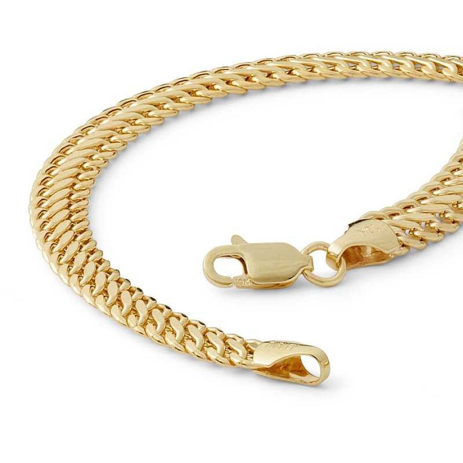 Banter 080 Gauge Fancy Chain Bracelet In 10K Hollow Gold - 7.5" Bracelets