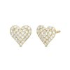 Banter Cubic Zirconia Heart Stud Earrings In Sterling Silver With 18K Gold Plate Earrings