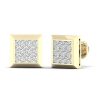 Banter 10K Solid Gold 1/2 Ct. T.W. Lab-Created Diamond Nine Stone Square Frame Studs Earrings