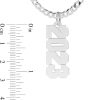 Banter Personalized Vertical Block Number Curb Chain Necklace In Sterling Silver Necklaces