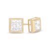 Banter 6Mm Princess-Cut Square Groove Cubic Zirconia Solitaire Stud Earrings In 14K Gold Earrings