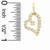 Banter Cubic Zirconia Asymmetrical Heart Charm In 10K Gold Charms