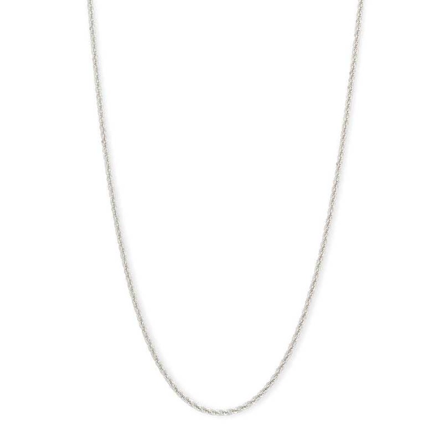 Banter Made In Italy 030 Gauge Sparkle Chain Necklace In Sterling Silver - 18" Necklaces