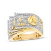 Banter 1/10 Ct. T.W. Diamond 100 Dollar Bill Ring In Sterling Silver With 14K Gold Plate Rings