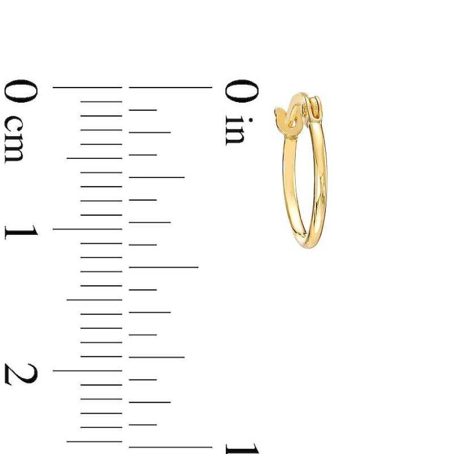 Banter Child'S 10Mm Hoop Earrings In 10K Tube Hollow Gold Earrings