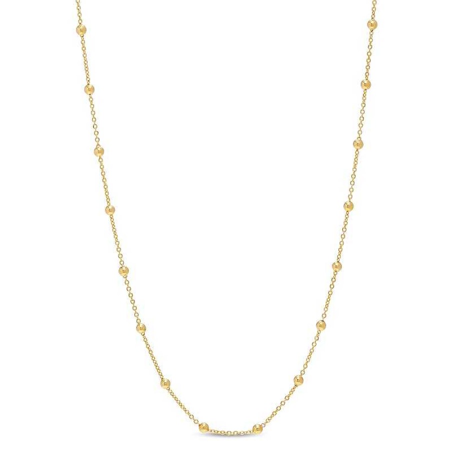 Banter 1.8Mm Saturn Bead Chain Necklace In 10K Gold - 16" Necklaces