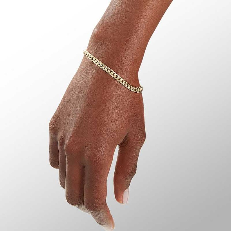 Banter 14K Semi-Solid Gold Miami Curb Chain Bracelet - 7" Bracelets