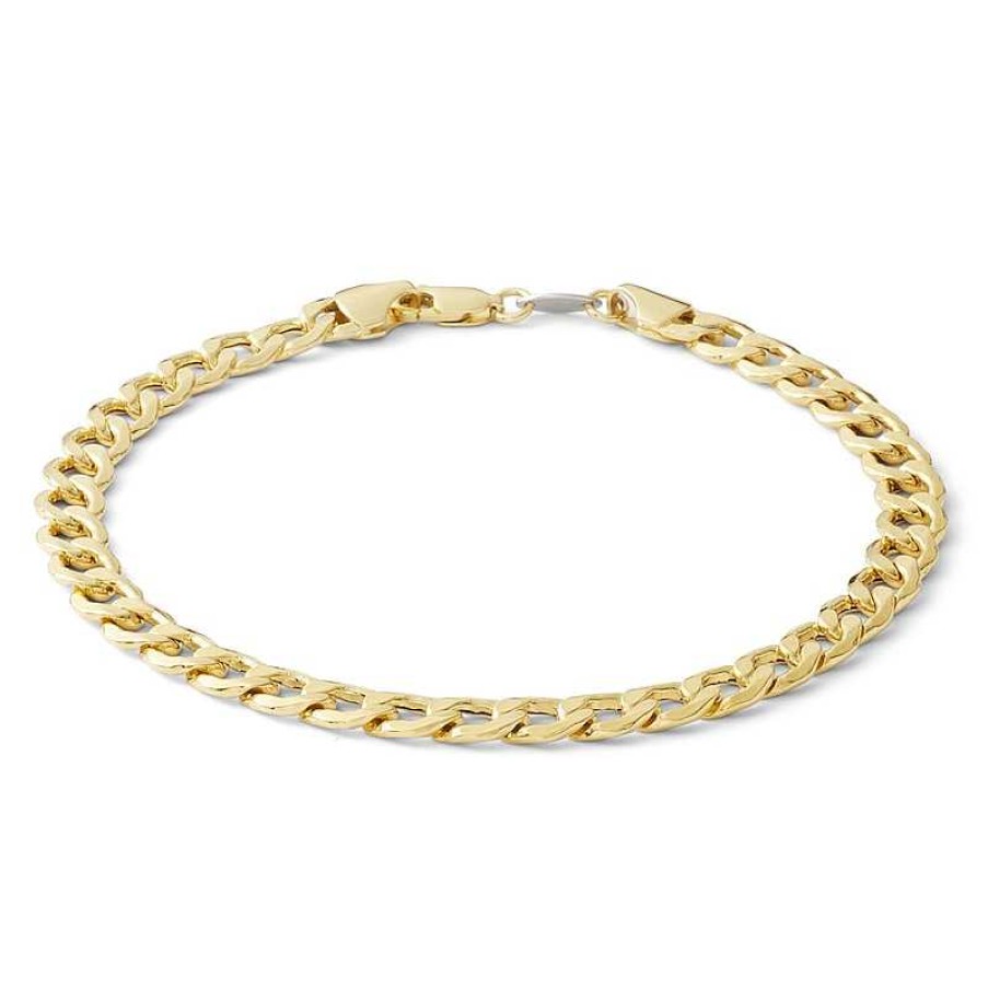 Banter 140 Gauge Curb Chain Bracelet In 10K Gold Bonded Sterling Silver - 8.5" Bracelets