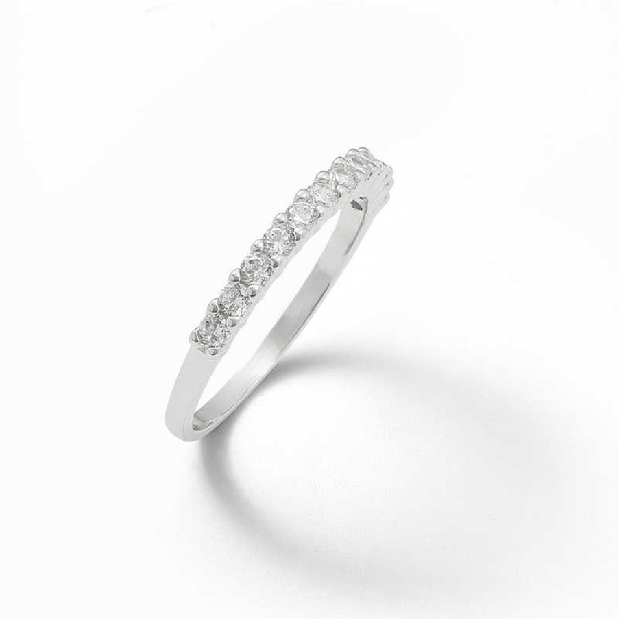 Banter 2Mm Cubic Zirconia Stackable Ring In Sterling Silver Rings