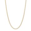 Banter 050 Gauge Curb Chain Necklace In 14K Hollow Gold Bonded Sterling Silver - 18" Necklaces