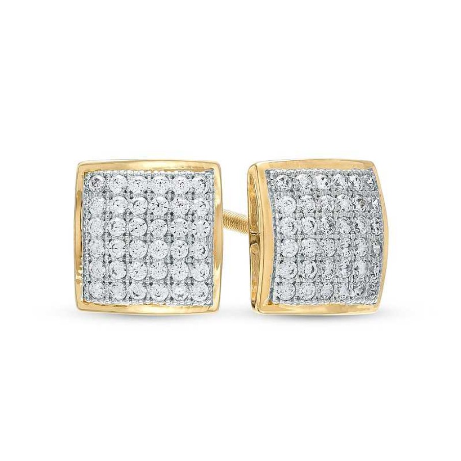 Banter 1/4 Ct. T.W. Princess-Cut Multi-Diamond Stud Earrings In 10K Gold Earrings