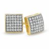 Banter 1/5 Ct. T.W. Diamond Puffed Square Earrings In 10K Gold Earrings