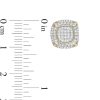 Banter 1/2 Ct. T.W. Composite Diamond Cushion Frame Stud Earrings In 10K Gold Earrings