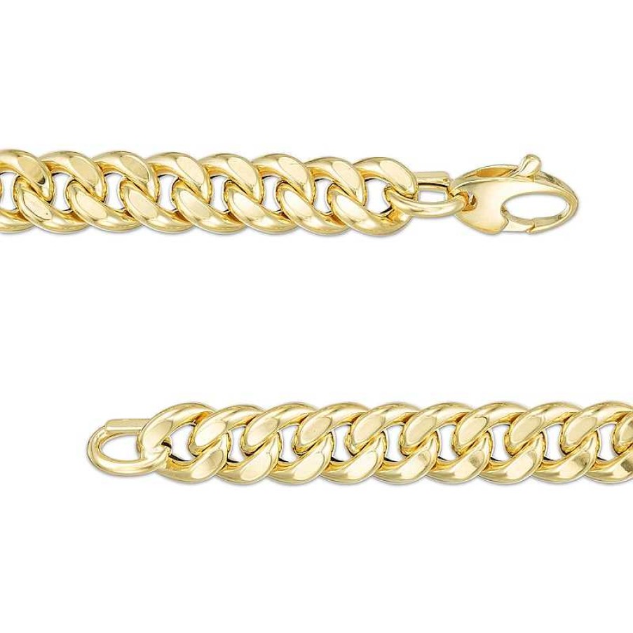 Banter Made In Italy Reversible 7Mm Curb Chain In 10K Hollow Gold 8.5" Bracelets