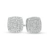 Banter 1/20 Ct. T.W. Diamond Cushion-Shaped Double Frame Stud Earrings In Sterling Silver Earrings