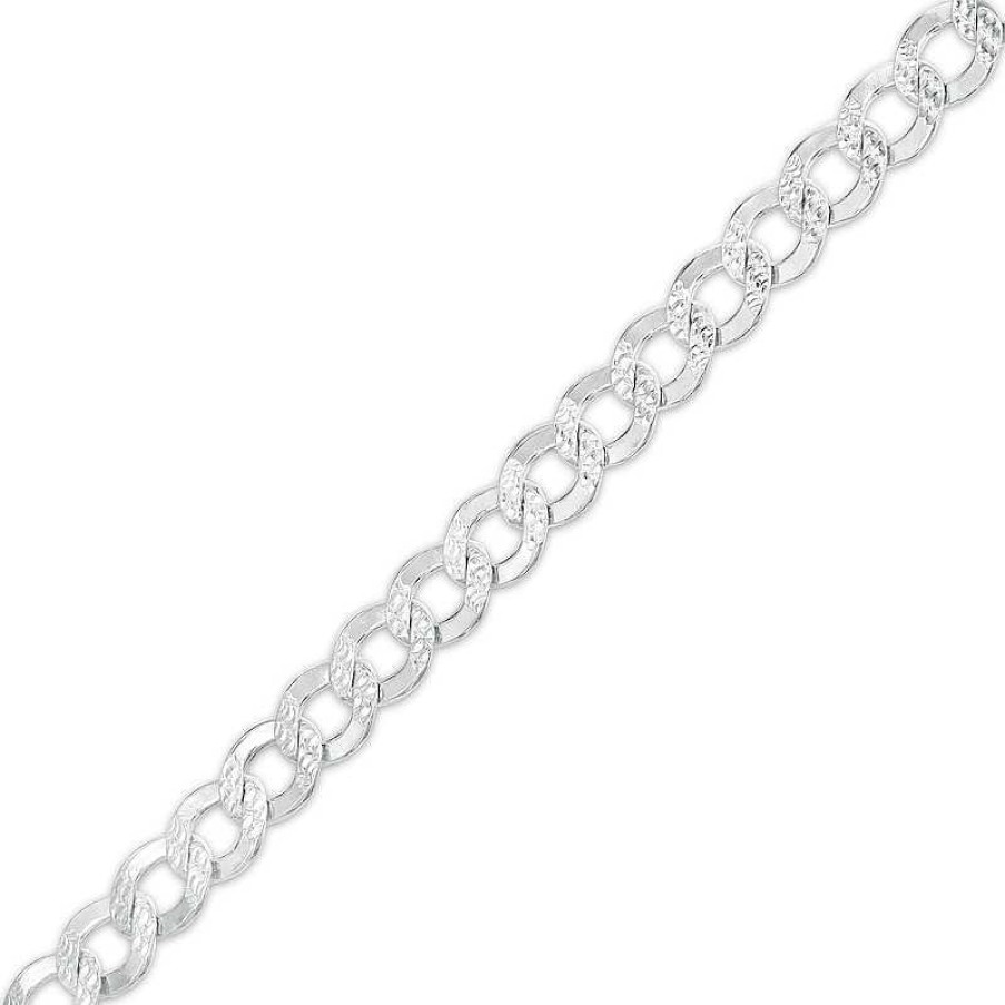 Banter 6.10Mm Flat Curb Chain Bracelet In Solid Sterling Silver - 8.5" Bracelets