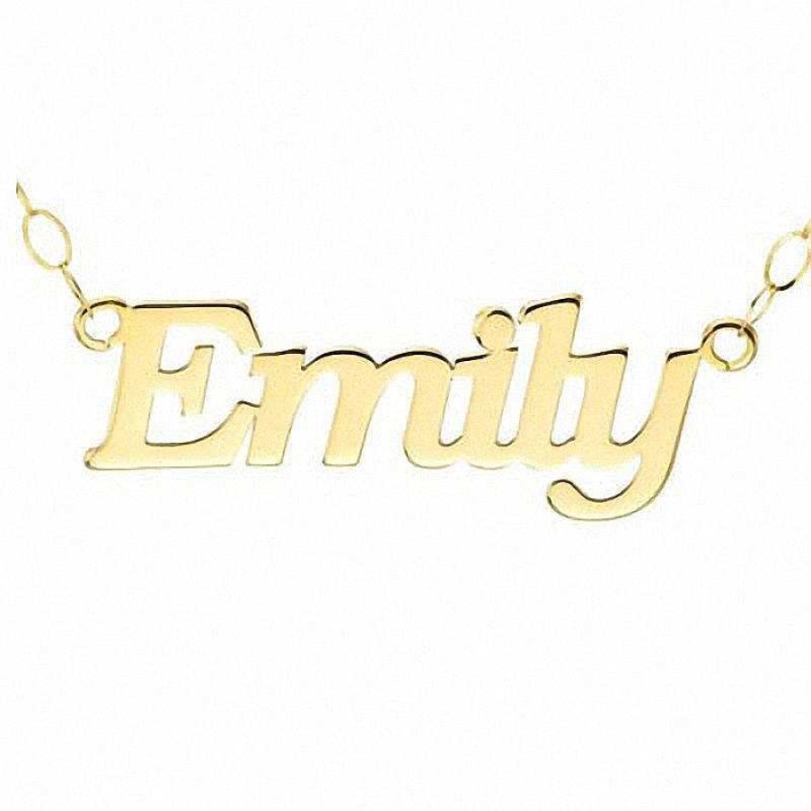 Banter Script Name Necklace In 10K Gold (10 Characters) Necklaces