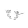 Banter Cubic Zirconia Mini Stackable Butterfly Stud Earrings In Solid Sterling Silver Earrings