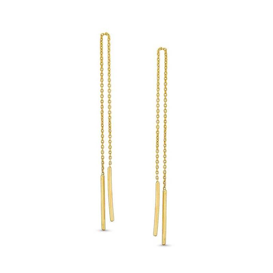 Banter 10K Gold Short Chain Threader Earrings Earrings