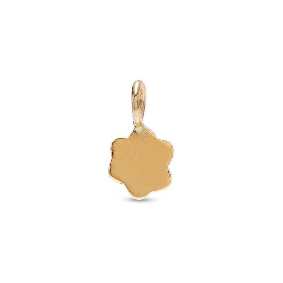 Banter Flower Mini Hoop Charm In 10K Solid Gold Earrings