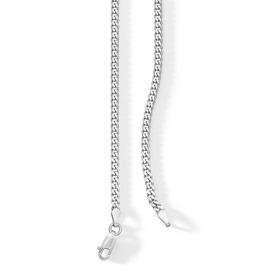 Banter Made In Italy 080 Gauge Solid Curb Chain Necklace In Sterling Silver - 18" Necklaces