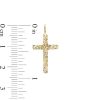 Banter Diamond-Cut Textured Cross Necklace Charm In 10K Gold Charms