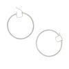 Banter Cubic Zirconia 2 X 55Mm Hoop Earrings In Sterling Silver Earrings